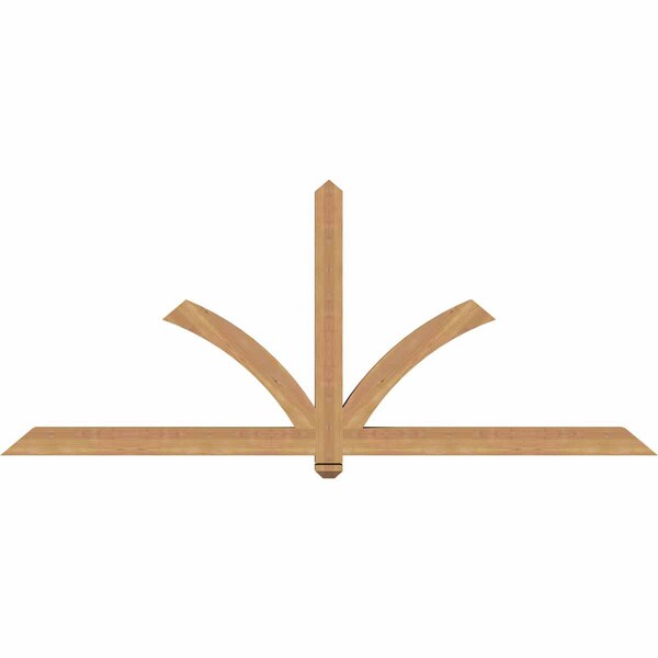 Ekena Millwork Redmond Smooth Timber Gable Bracket, Western Red Cedar, 84"W x 35"H x 3 1/2"D x 3 1/2"F, 10/12 Pitch GBW084X35X0404RED00SWR - main